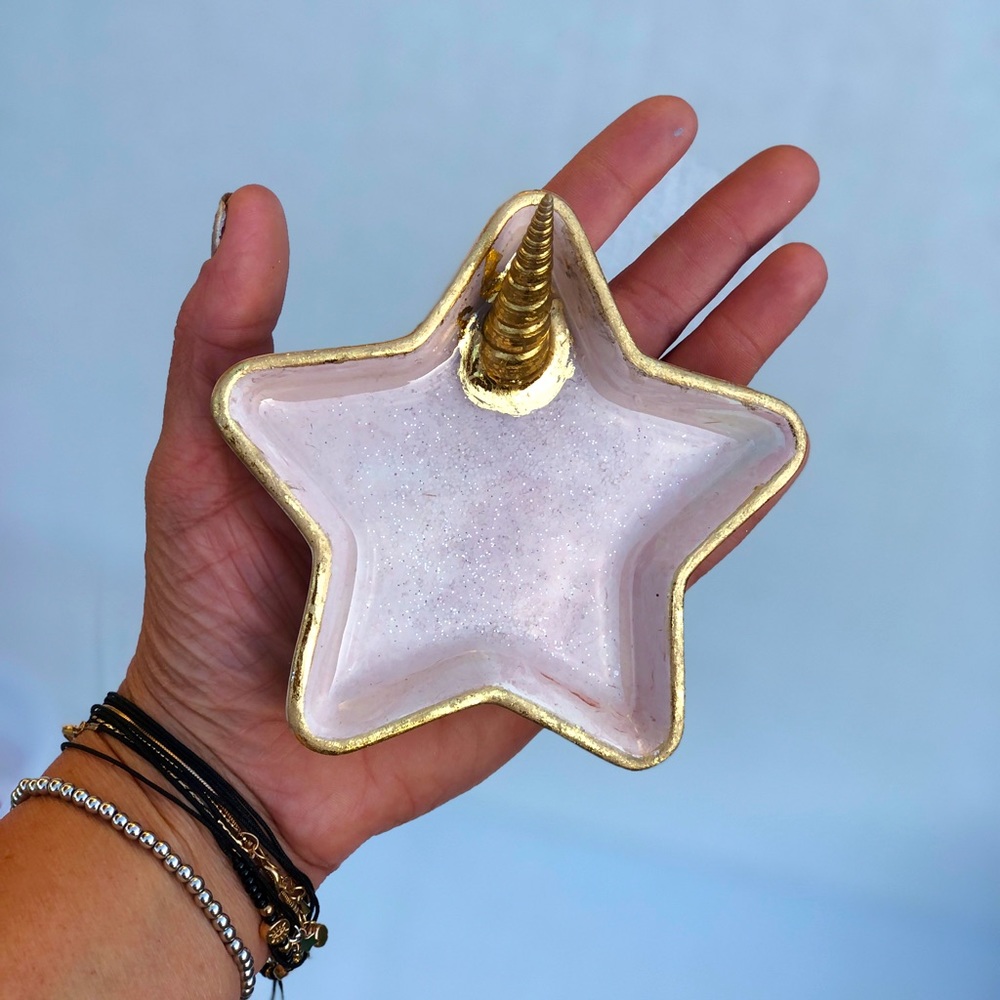 Unicorn star keepsake jewelry holder